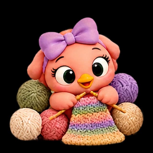 Accesorios para tejer con varios colores